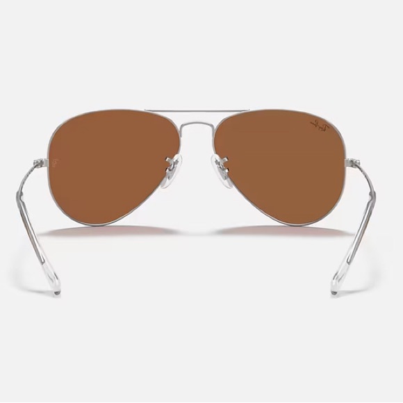 Rose Gold / Copper Ray-Ban Aviator Flash Lenses Sunglasses with Case - Picture 4 of 12